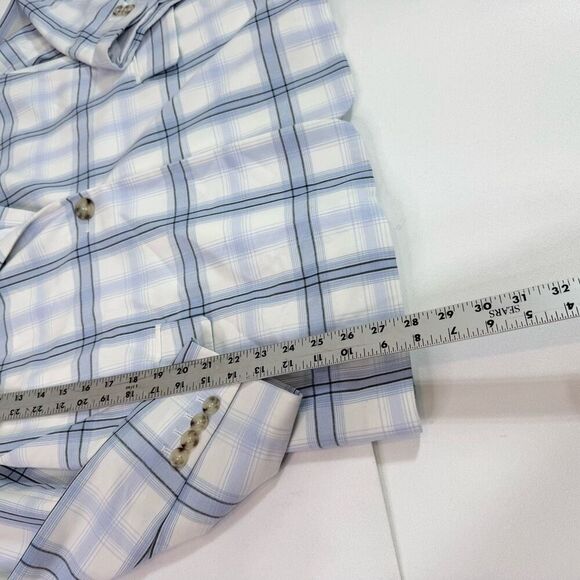 Halogen Blazer Jacket Womens 16 Blue White Single Button Preppy Academia Plaid - Picture 4 of 8